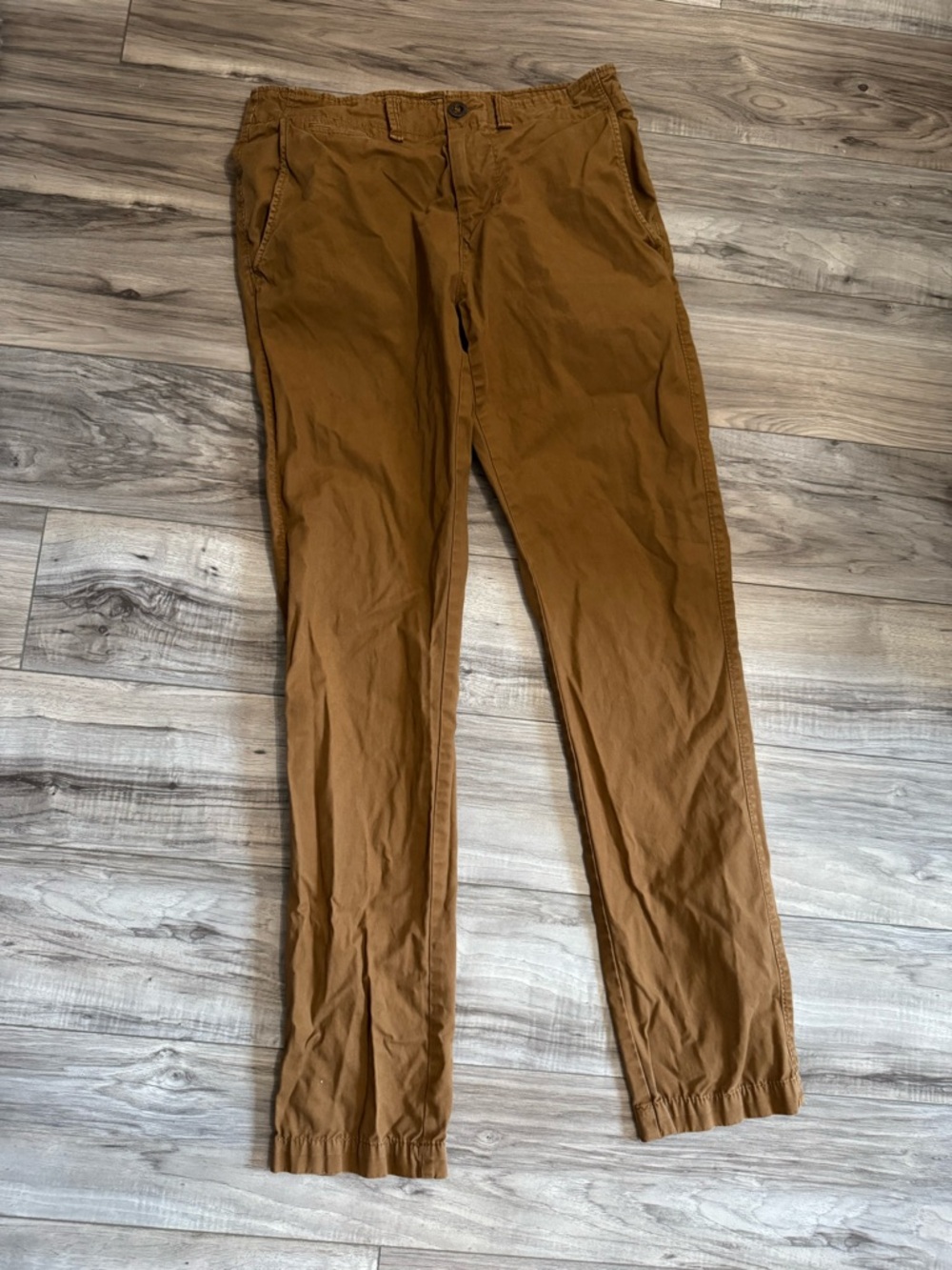 Tall 30/34 American Eagle Outfitters Men's Chino Pants - Rust Brown
